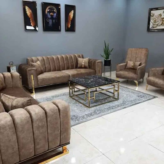 مبل راحتی چستر مدل لاوین ۸ نفره پایه استیل