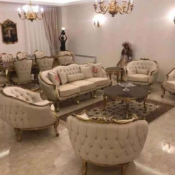 مبل استیل 7 نفره مدل زمرد