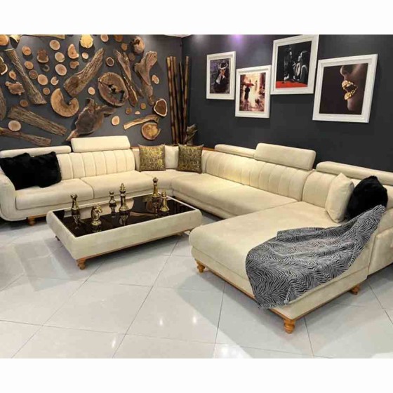 مبل ال راحتی ۹ نفره مدل آپشنال با سیستم صوتی و سوکت شارژر