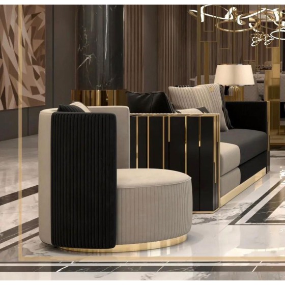 مدل مبل راحتی ویان زیبافلزی استیل ۳۰۴ با متریال درجه یک شرکتی - تک فروشی